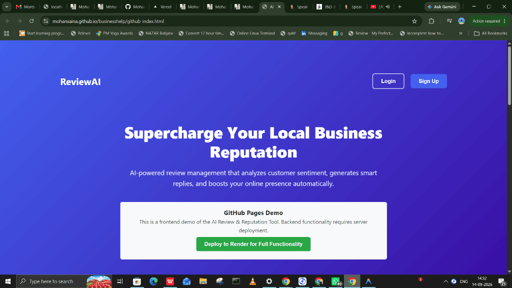 Review & reputation tool